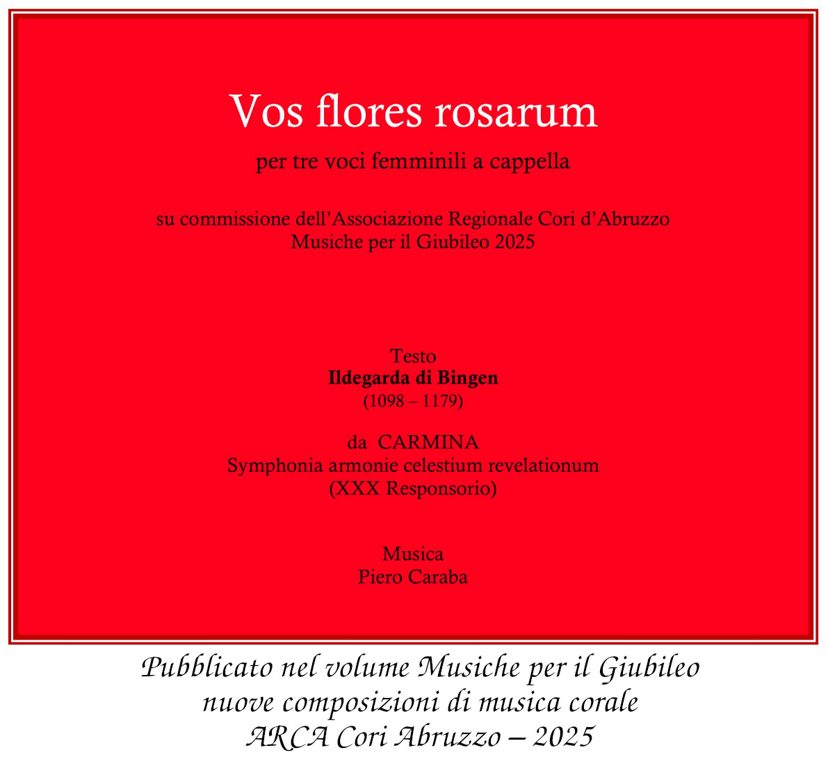 Copertina home vos flores rosarum